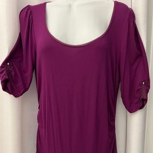 SPRING FWD SPECIAL! White House Black Market Fuchsia Tunic with details Galore!